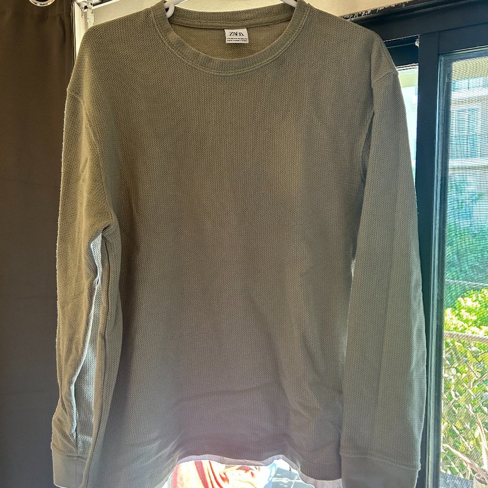 ZARA Olive Green Long Sleeve Medium